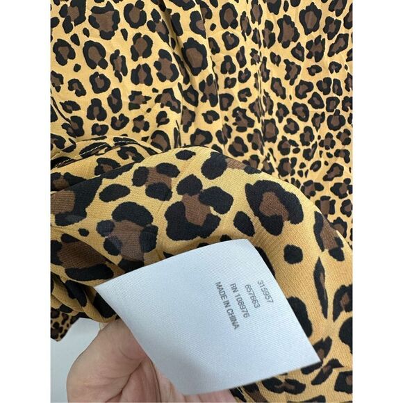 Motto Button Front Womens Animal Print Shirt Long Sleeve Size 8 - Picture 7 of 8